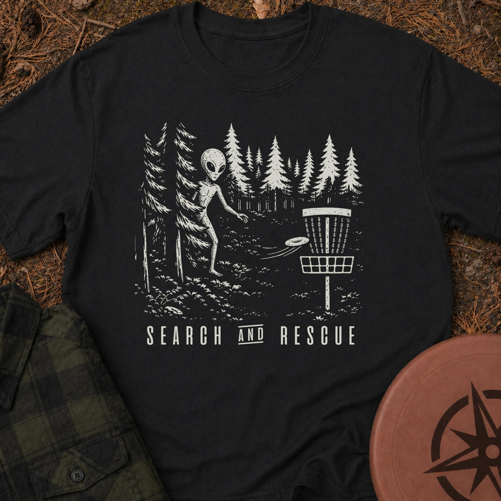 Alien Disc Golfer T-Shirt