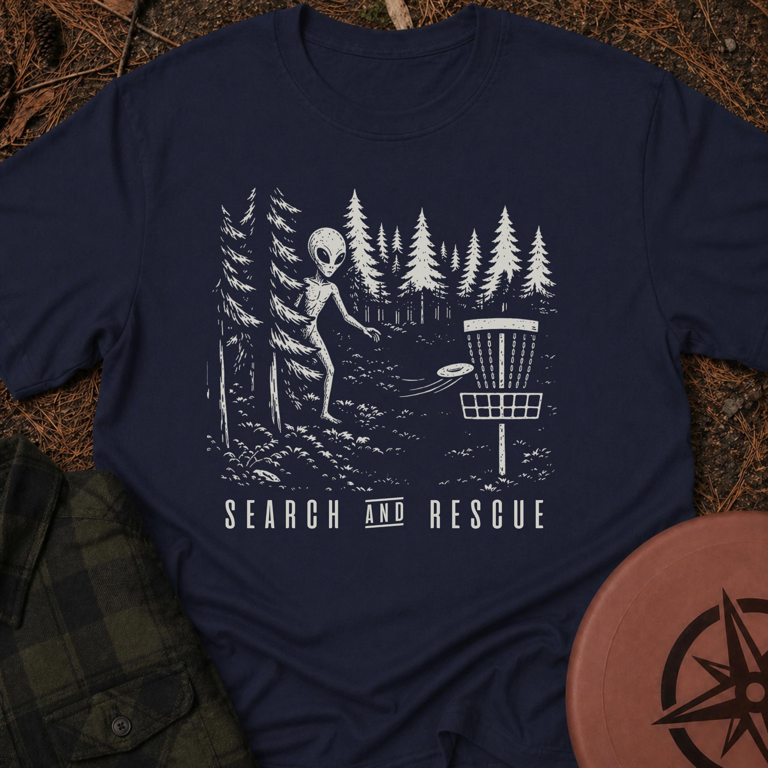 Alien Disc Golfer T-Shirt