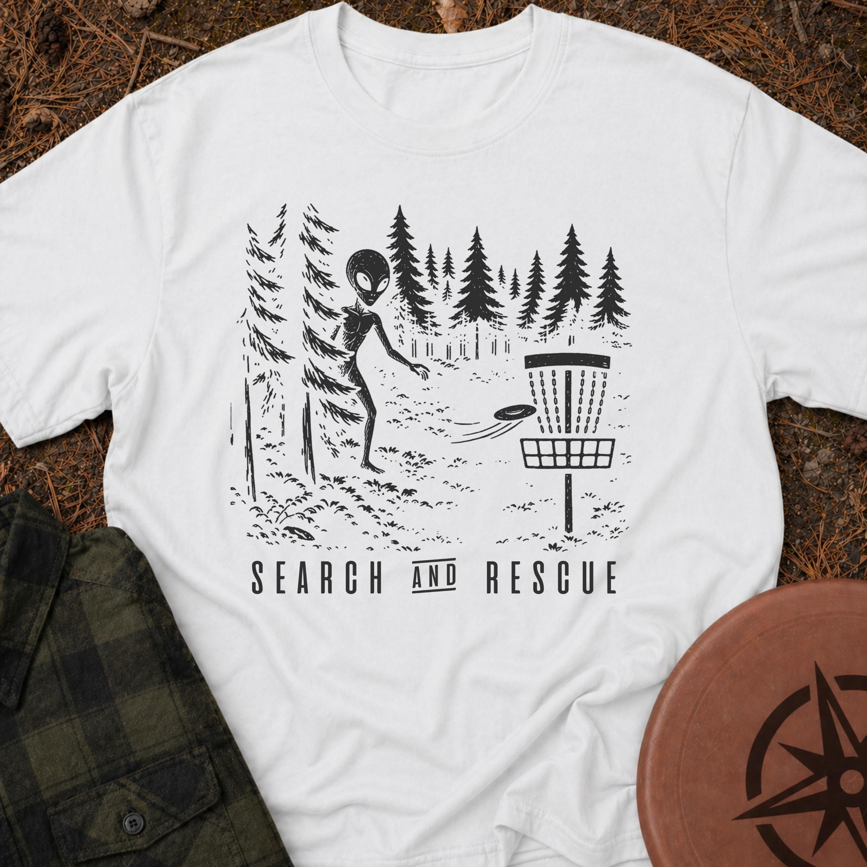 Alien Disc Golfer T-Shirt